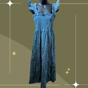 ✨Hill House Ellie Navy Calico Nap Dress L